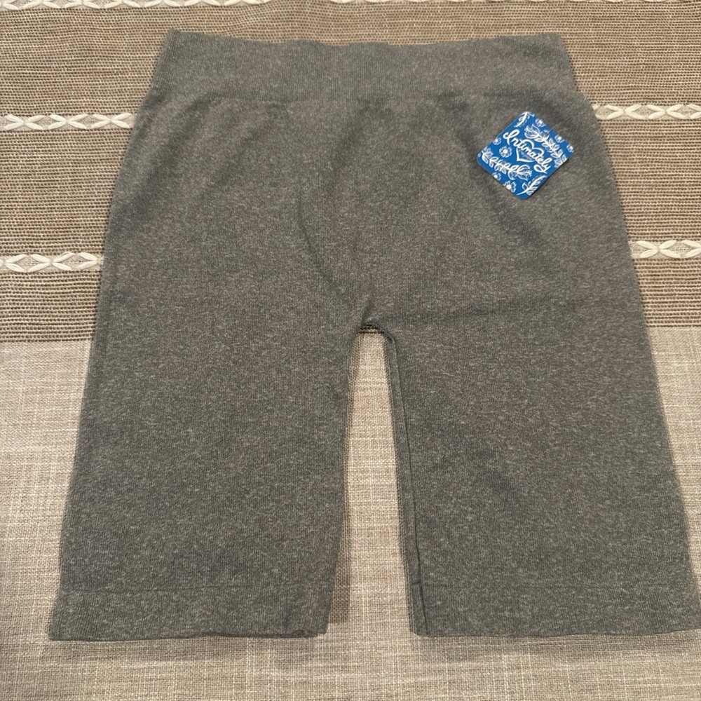 Free People intimately Gray Stretch Biker Style Shorts